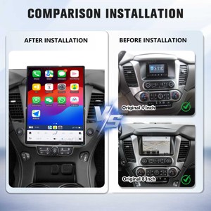 Écran tactile Android 15,6 pouces, autoradio numérique pour Chevrolet Tahoe Suburban GMC <span class=keywords><strong>Yukon</strong></span> 2014-2020, CarPlay sans fil, navigation GPS - Product Image 2