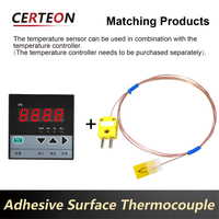 K T J Capteur mince flexible autocollant avec câble ultra fin pour usage industriel Sonde Thermocouple