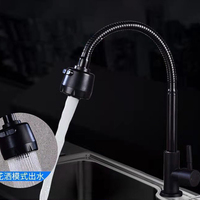 Pomme de terre en acier inoxydable 304, robinet de cuisine Flexible noir