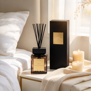 Diffuseur de parfum d'ambiance avec bâtonnets en rotin, flacon carré en verre, parfum d'aromathérapie pour chambre, salon, bureau, décoration - Product Image 2