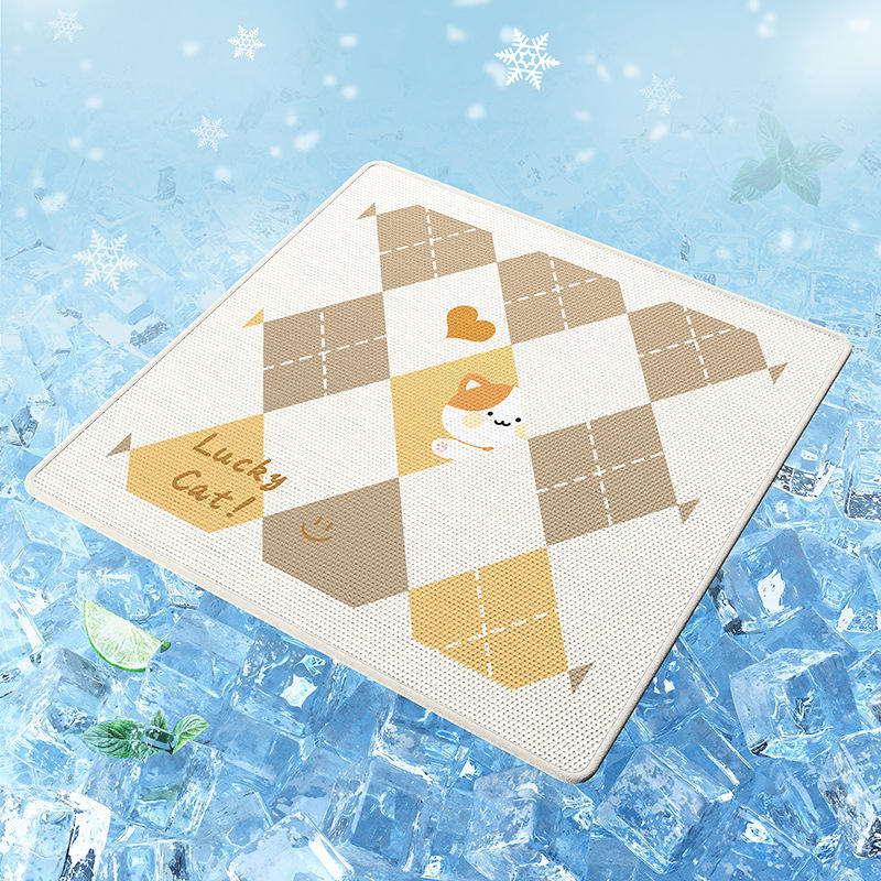 Tapis pour animaux de compagnie en soie glacée - Boisson pêche