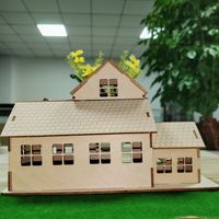 Puzzle 3D Kayu Buatan Tangan Model Bangunan Rumah Nyaman Desain untuk Dewasa Anak-anak DIY Hadiah Ulang Tahun Kemasan Kotak