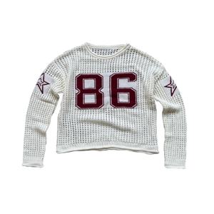 Pull tricoté pour homme Ingale Lamb à motif personnalisé, col rond, manches longues, style jersey ajouré jacquard numérique, vente en gros, été - Product Image 1