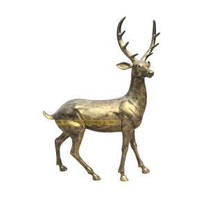 Hotel al aire libre Villa jardín calle paisaje decoración diseño arte escultura fibra de vidrio blanco ciervo estatua resina artesanía - Product Image 5