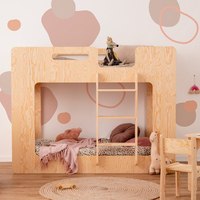 Muebles de Dormitorio Minimalistas y Ecológicos, Literas para Niños, Camas Tipo Loft para Niños, Preescolar, Montessori, Madera de Alta Calidad, OEM