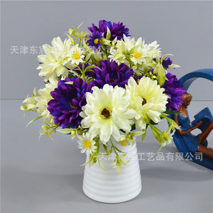 Chrysanthèmes artificiels Dongchen Crafts, fleurs en soie de 31 cm, décorations pour mariage et maison - Product Image 2