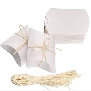 9*6.5*2.5cm Blank Kraft Paper Wedding Candy Box Mini Personalized <strong>Pillow</strong> Shaped Box White <strong>Pillow</strong> Shaped Gift <strong>Small</strong> Candy Box - Product Image 5