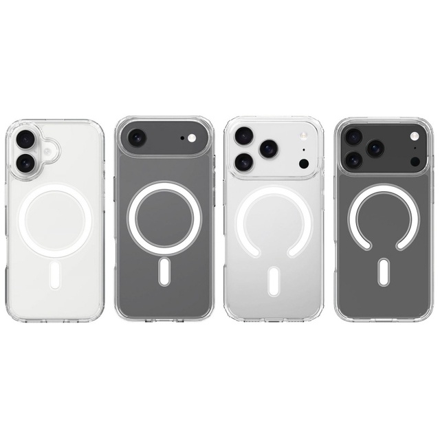 TPU+Acrylic Wireless Charging Transparent Shockproof Magnetic Phone Case for 15/16/17/Pro/MAX