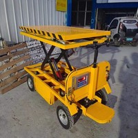 Plateforme de levage électrique unique à quatre roues pour chariot plat, idéale pour la logistique, le transport, la réparation de machines, l'usage domestique et les ateliers de réparation, compatible OEM