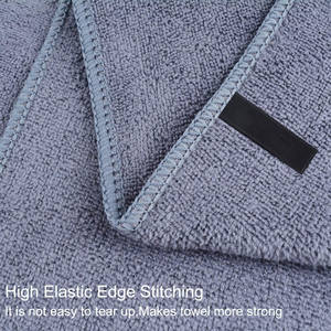 Serviette de salon en microfibre grande taille avec logo personnalisé pour femmes, séchage rapide et doux, avec bande élastique, turbans pour cheveux mouillés - Product Image 4