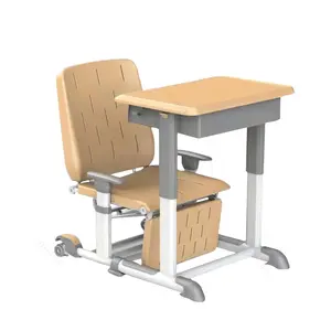 新高中教育多功能午睡人体工程学学习学校家具学生桌椅套装待售