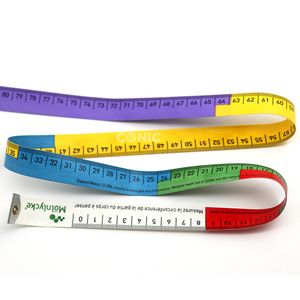 Kunden spezifisch bedrucktes buntes doppeltes weiches Maßband 150cm Promotion PVC Nähen Schneider körper weiches Maßband - Product Image 5