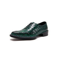Chaussures en cuir peintes à la main avec semelle en bois pour hommes, style Oxford classique, rétro et adapté au monde des affaires