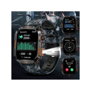 2024ไฟฉาย LED ใหม่นาฬิกาอัจฉริยะสำหรับเล่นกีฬาพร้อมการโทร/การวัดอัตราการเต้นของหัวใจเครื่องวัดความสูงในการนอนหลับ - Product Image 1