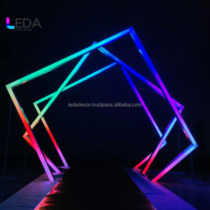 Arco de boda de alta calidad LEDA, LED, arco que cambia de Color personalizado, centros de mesa de iluminación para telón de fondo de boda - Product Image 3