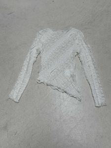 Blusa Elegante y Chic, Transpirable, con Estampado Digital, de Encaje Transparente, para Mujer, Camiseta Interior Transparente, Corte Ajustado - Product Image 2