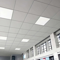 Panneaux de plafond suspendu carrés en aluminium perforé insonorisant, vente en gros, 2*2, dalles de plafond décoratives