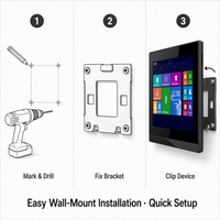 Système d'interphone vidéo à écran tactile V7S pour intérieur, avec enregistrement d'images instantanées et appels, idéal pour les propriétés résidentielles et les multiples scénarios.