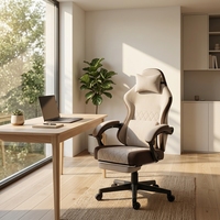 Chaise de jeu ergonomique pivotante en cuir PU OEM avec mousse moulée, hauteur réglable et repose-pieds de luxe – Vente en gros