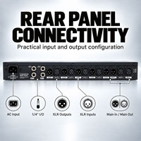 Mélangeur de ligne en rack 8 canaux, répartiteur de signal audio pour studio, diffusion et sonorisation installée