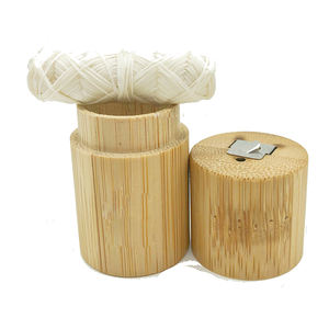 Di alta qualità a forma di dente filo interdentale cerato in fibra di mais con custodia di bambù materiale di carbone - Product Image 5