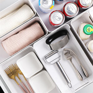 Hot Selling <b>Plastic</b> White <b>Kitchen</b> Desktop Pantry <b>Bin</b> Storage Organizer for Home - Product Image 2