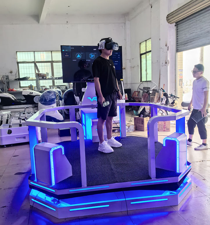 ORANGLES 360° VR Rhythm Lightsaber Simulator | 9D Interactive Shooting & Music Game Machine, Dual-Player Arcade Equipment for Shopping Malls & Entertainment Centers (Kuwait) - angled perspective - presenting advantages - Image 4 of 6 | fits any environment | Purchase 360° VR Rhythm Lightsaber Simulator | 9D Interactive Shooting & Music Game Machine, Dual-Player Arcade Equipment for Shopping Malls & Entertainment Centers (Kuwait) Michigan | Free Shipping ORANGLES