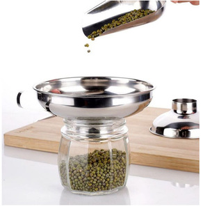Funil para Conservas para Frascos Largos e Regulares, Funil de Boca Larga em Aço Inoxidável para Uso na Cozinha - Product Image 1