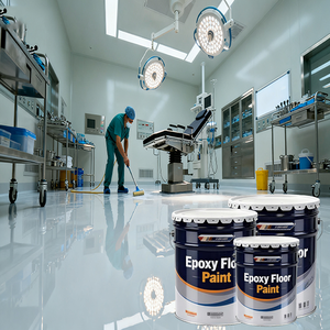 High Gloss Self Leveling Epoxy Paint Wear Resistant Seamless <b>Floor</b> Coating Easy Clean Brush or <b>Roller</b> - Product Image 1