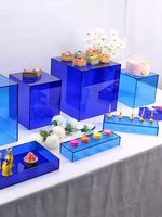 Großer benutzerdefinierter rechteckiger acryl-Vorführschrank für Museum acryl-Blumentasse Lucite dekorativer Ausstellungsständer