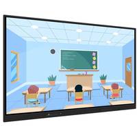 Pizarra Interactiva Multimedia Inteligente 4K de 86 Pulgadas con Pantalla Táctil Electrónica para Reuniones y Aulas, Negra, OEM, Sistema Operativo Android