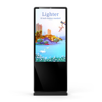 Écran tactile LCD sur pied de 55 pouces, totem interactif, affichage numérique intérieur/extérieur, kiosque d'affichage publicitaire