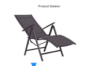 Chaise de direction pliable en acier inoxydable pour l'extérieur avec un design moderne