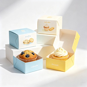 Custom Size Donut Paper Box Wholesale, Food Safe Disposable Donut <b>Container</b> With Printed Logo, <b>Takeaway</b> Packaging For Donut, Cup - Product Image 5