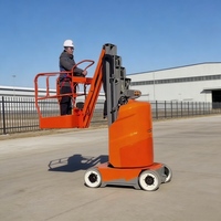 Plateforme élévatrice verticale électrique zéro émission, hauteur de travail 10m, autopropulsée, pour la maintenance des luminaires de plafond