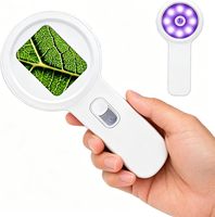 High Quality Magnifying Glass 200X with 8 LED Light 2 Inch Screen Digital Magnifying Glass for commercial and household use