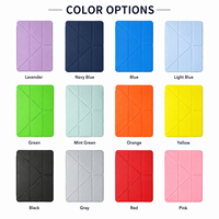 Étui pour iPad à texture ondulée rigide, style origami, pour l'école, le bureau, les affaires, avec coussin d'air antichoc, support portrait