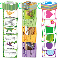 Cartes flash cognitives à impression personnalisée cartes de dinosaures éducatives interactives parent-enfant carte de jeu d'enseignement pour bébé de la maternelle