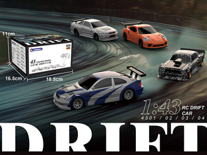 Auto RC Drift 1:43 con Giroscopio, 2.4GHz 4WD, Radiocomando, Mini Auto USB Ricaricabile, Alta Velocità, con Luci LED per Corse su Pista - Product Image 4
