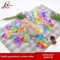 Dekorasi Natal Eropa Warna-warni Berlapis Emas DIY Garland Pohon Buatan Plastik Seperti Asli Ramah Lingkungan Injeksi