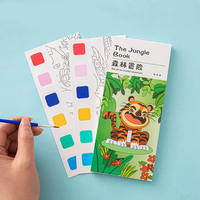 Livres de peinture aquarelle scintillants 20 pages Mini livre de peinture aquarelle de poche