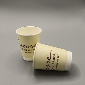 Gobelet en papier jetable pour café ou thé chaud, à double paroi, blanc kraft noir, avec couvercle, personnalisé, nouveau design imprimé, 4 oz, 8 oz, 12 oz, 16 oz, 500 ml - Product Image 3