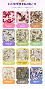 Coffret Cadeau de Sels de Bain Relaxants Végétaliens Biologiques aux Herbes et aux Fleurs, Marque Blanche, avec <span class=keywords><strong>Sel</strong></span> de Bain Rose de l'Himalaya, en Tube - Product Image 5