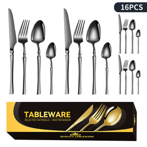 Juego <span class=keywords><strong>de</strong></span> Cubiertos <span class=keywords><strong>de</strong></span> Acero Inoxidable <span class=keywords><strong>de</strong></span> 16 Piezas, Diseño Delgado, Acabado Pulido Espejo, Servicio <span class=keywords><strong>para</strong></span> 4 Personas, Uso Doméstico y en Restaurantes - Product Image 5