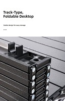 Table de camping pliable en acier au carbone, taille personnalisée, légère et durable, pour les pique-niques en plein air