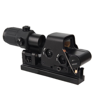 Lunette de visée holographique longue portée en alliage d'aluminium de type 558 G33 avec point rouge, grossissement et télescope durable pour usage tactique