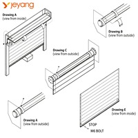 Porte à enroulement automatique isolée en aluminium, économie d'énergie, style moderne, personnalisable pour garage et atelier