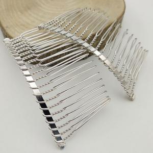 20 diş tel büküm peçe saç yan taraklar klip - Product Image 2