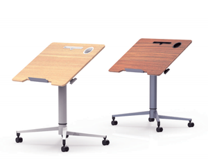 Bureau électrique convertible pour télétravail, table élévatrice moderne à jambe unique, réglable en hauteur, mobile, pour position assise ou debout, vente en gros - Product Image 5