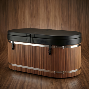 Baignoire à glace composite <span class=keywords><strong>haut</strong></span> <span class=keywords><strong>de</strong></span> <span class=keywords><strong>gamme</strong></span> finition teck avec isolation, la baignoire <span class=keywords><strong>de</strong></span> plongée froide la plus durable - Product Image 3